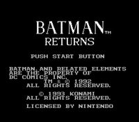 une photo d'Ã©cran de Batman Returns sur Nintendo Nes